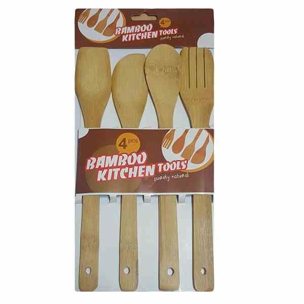 1207-01.jpg سرویس کفگیر و ملاقه 4 تکه بامبو