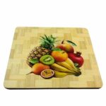 زیر قابلمه ای چوبی طرح میوه