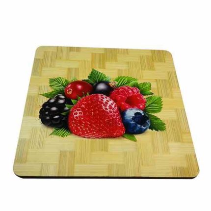 زیر قابلمه ای چوبی طرح میوه