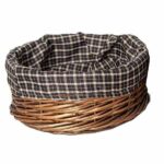 سبد نان و سبزی گرد حصیری بزرگ