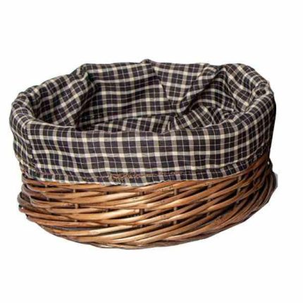 سبد نان و سبزی گرد حصیری بزرگ