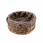 سبد نان و سبزی گرد حصیری کوچک
