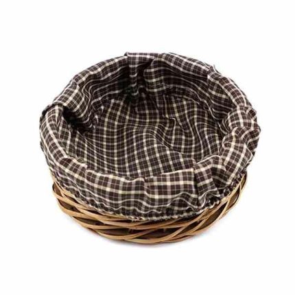 سبد نان و سبزی گرد حصیری کوچک