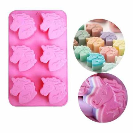 قالب سیلیکونی 6 خانه طرح تک شاخ