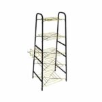 استند قابلمه 5 طبقه آیسل مشکی طلایی