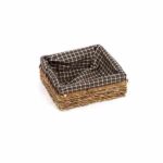 سبد نان و سبزی مربع حصیری کوچک