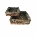 سبد نان و سبزی مربع حصیری کوچک