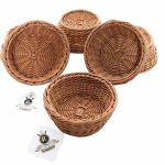 سبد حصیری سبزی گرد