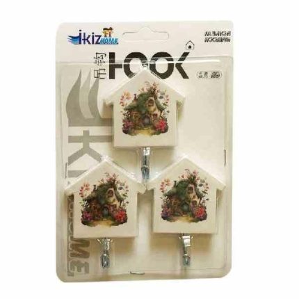 آویز چسبی بسته 3 عددی طرح کلبه