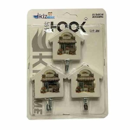 آویز چسبی بسته 3 عددی طرح کلبه