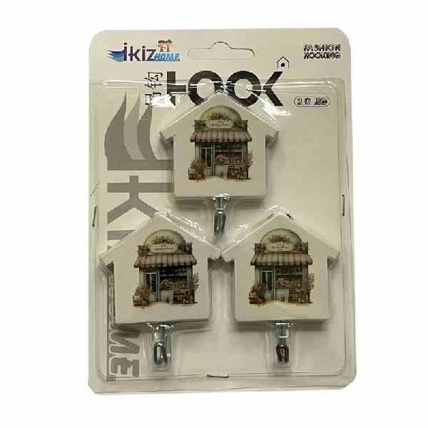 2586-02.jpg آویز چسبی بسته 3 عددی طرح کلبه