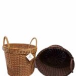 سبد رخت حصیری دسته دار