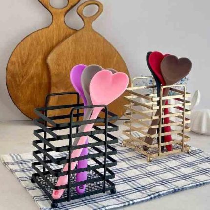 جا قاشقی تسمه ای کوچک مشکی بهساز فلز