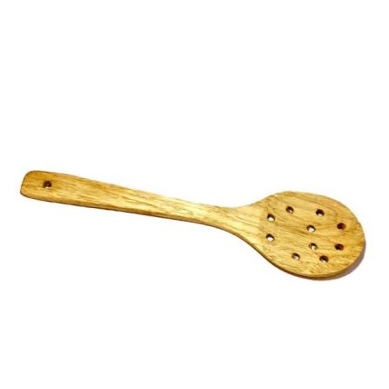کفگیر چوبی سوراخ دار گرد