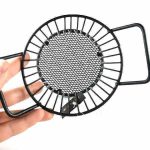 استند کفگیر و ملاقه کمر باریک فلزی دسته دار