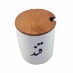 جا ادویه ای درب چوبی سرامیکی