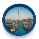 سینی گرد پلاستیکی طرح دار